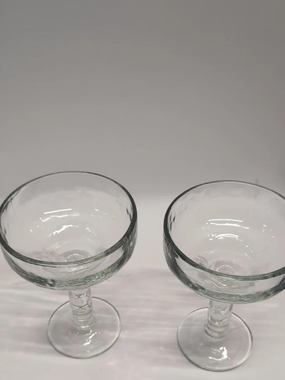 Vintage Made In Mexico Clear Glass Margarita Coupes - 2-Pack